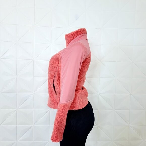 Lululemon Women's Coral Long Sleeve Textured Fleece Full Zip Jacket Size 2 - Picture 4 of 11